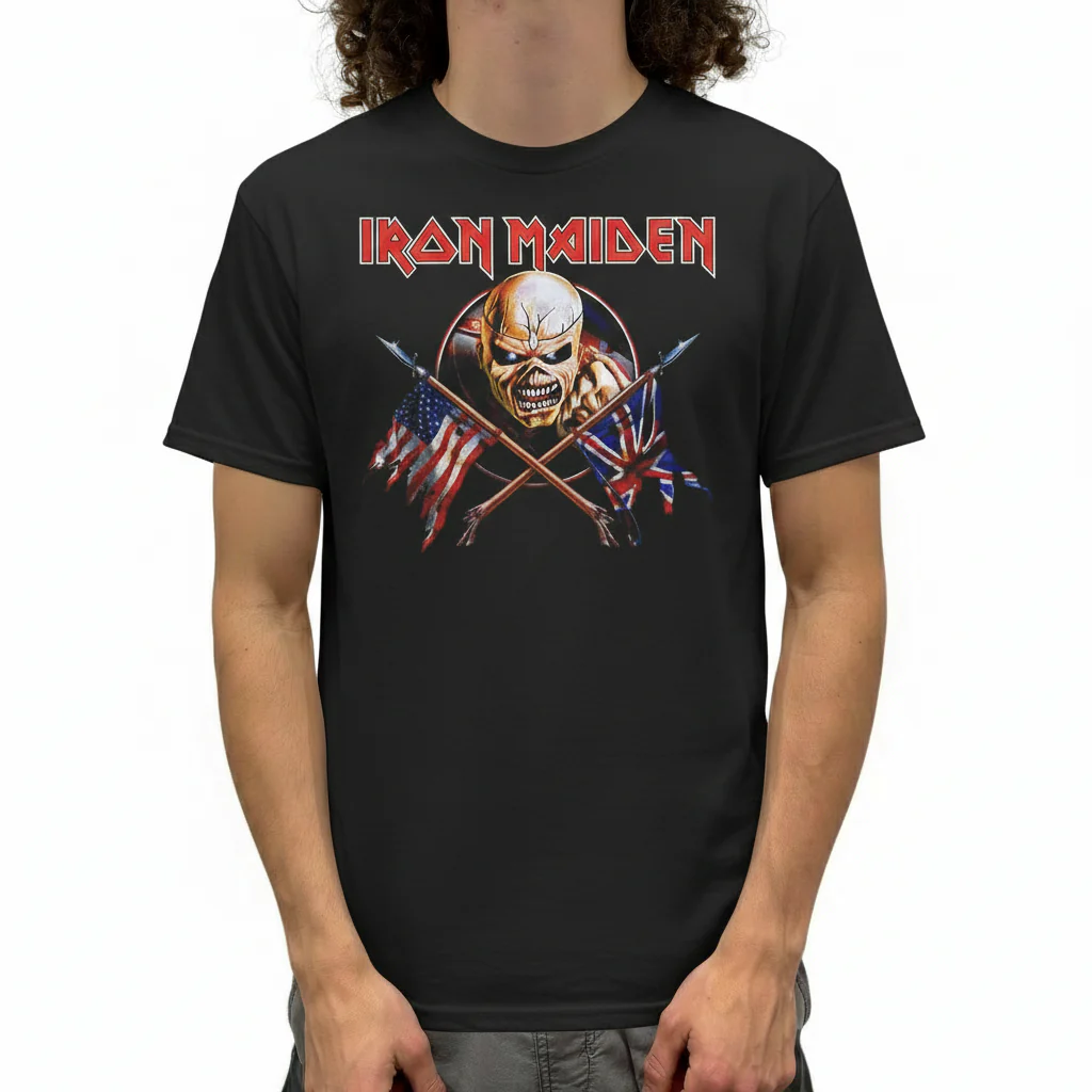 Iron Maiden Trooper Flags T-Shirt - Image 2
