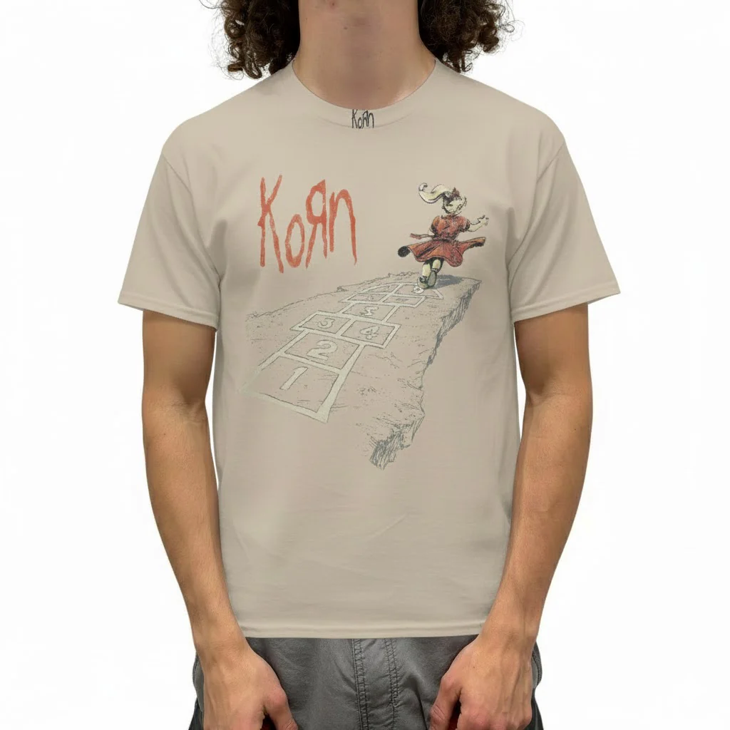Korn Follow The Leader Tan T-Shirt - Image 3