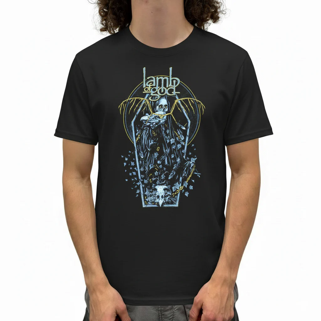 Lamb of God Coffin Copia T-Shirt - Image 2