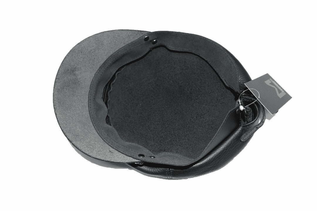 Leather Biker Cap w/Chain - Image 2