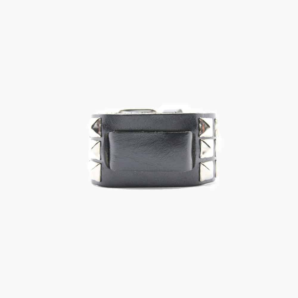 Leather Watchband w/Pyramid Studs - Image 4