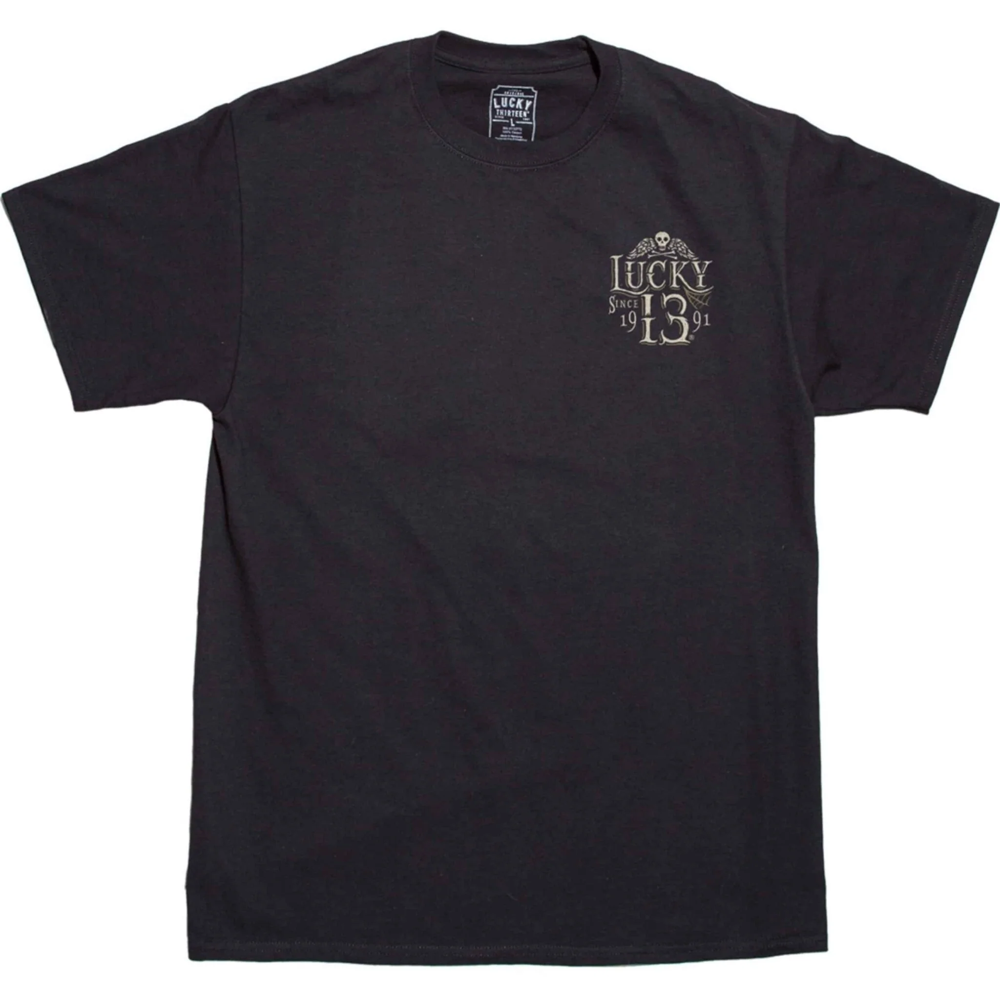 Lucky 13 Mens Dead Skull T-Shirt - Image 2