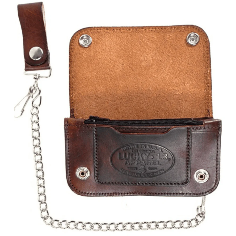 Lucky 13 Wallet No Riders 6" Bi-Fold w/Chain - Image 2
