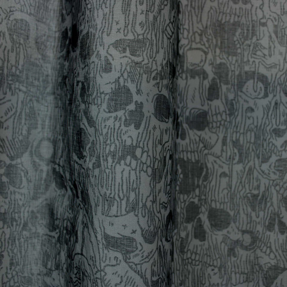 Melting Skulls Window Curtains by Sourpuss Clothing - Image 2