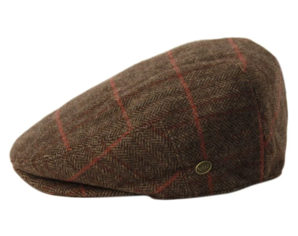 Mens Brown Wool Newsboy Cap - Image 2