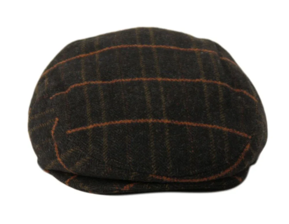 Mens Dark Olive Wool Newsboy Cap - Image 3
