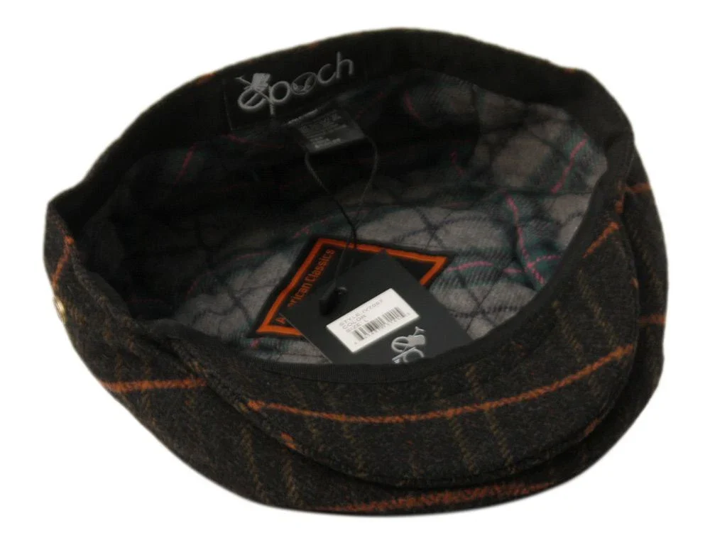 Mens Dark Olive Wool Newsboy Cap - Image 4