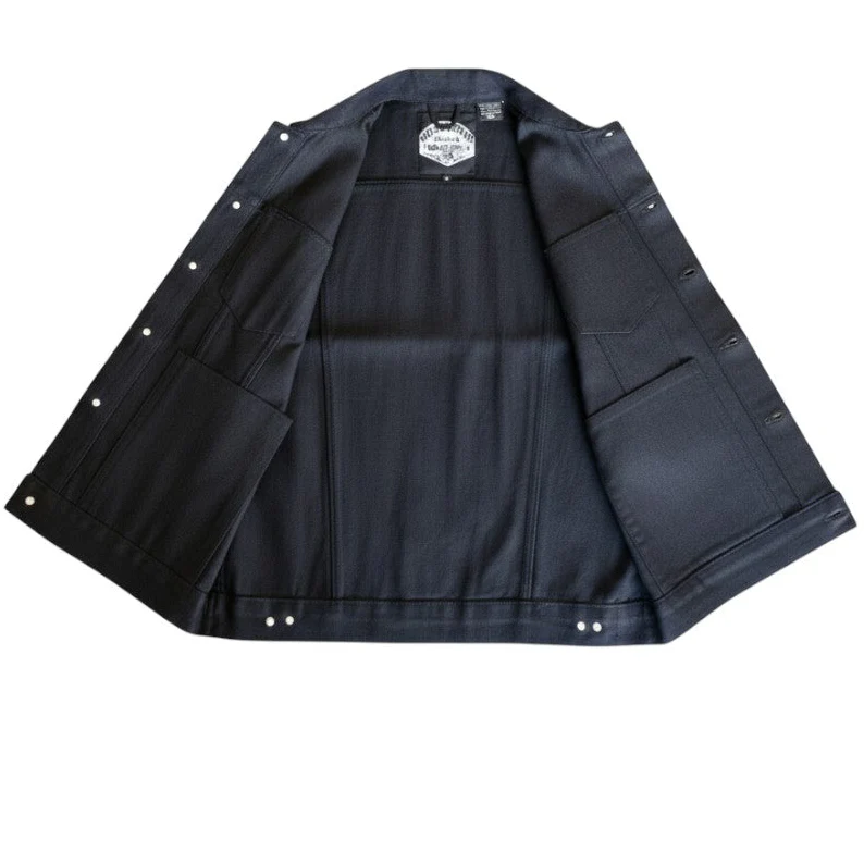 Men's Black Denim Battle Vest - Image 3