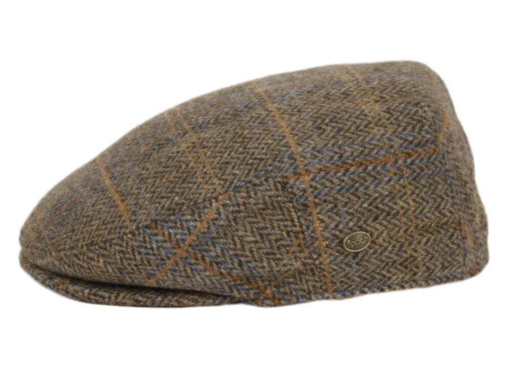 Mens Olive Wool Newsboy Cap - Image 2