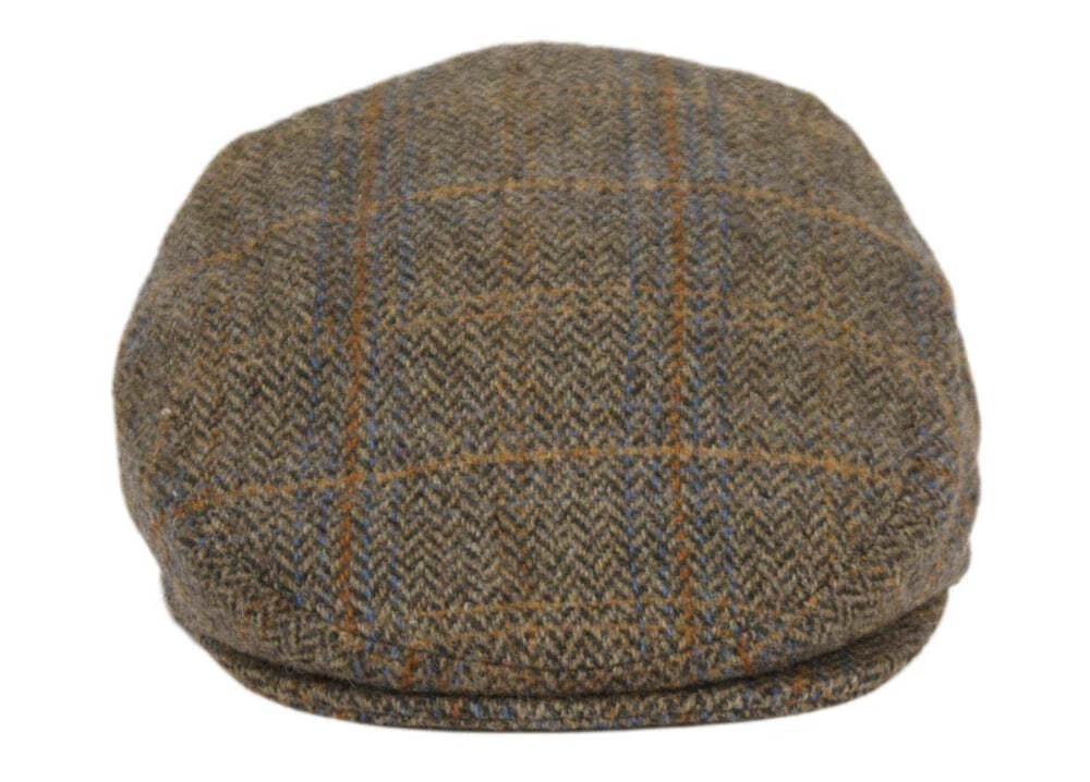 Mens Olive Wool Newsboy Cap - Image 3
