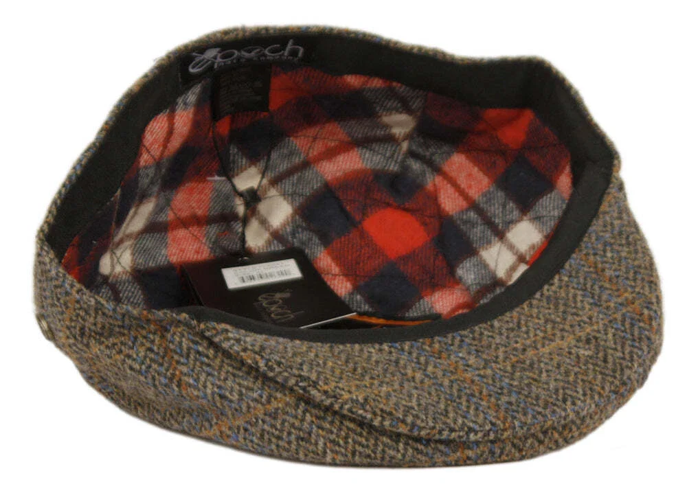 Mens Olive Wool Newsboy Cap - Image 4