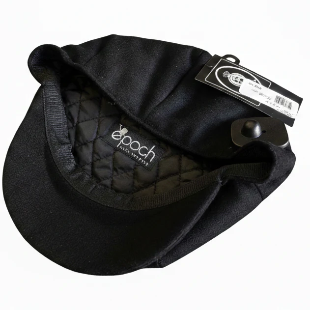Mens Black Wool Newsboy Cap - Image 5