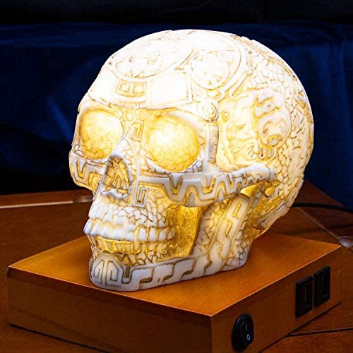 Mesoamerican Aztec Skull Table Lamp - Image 2