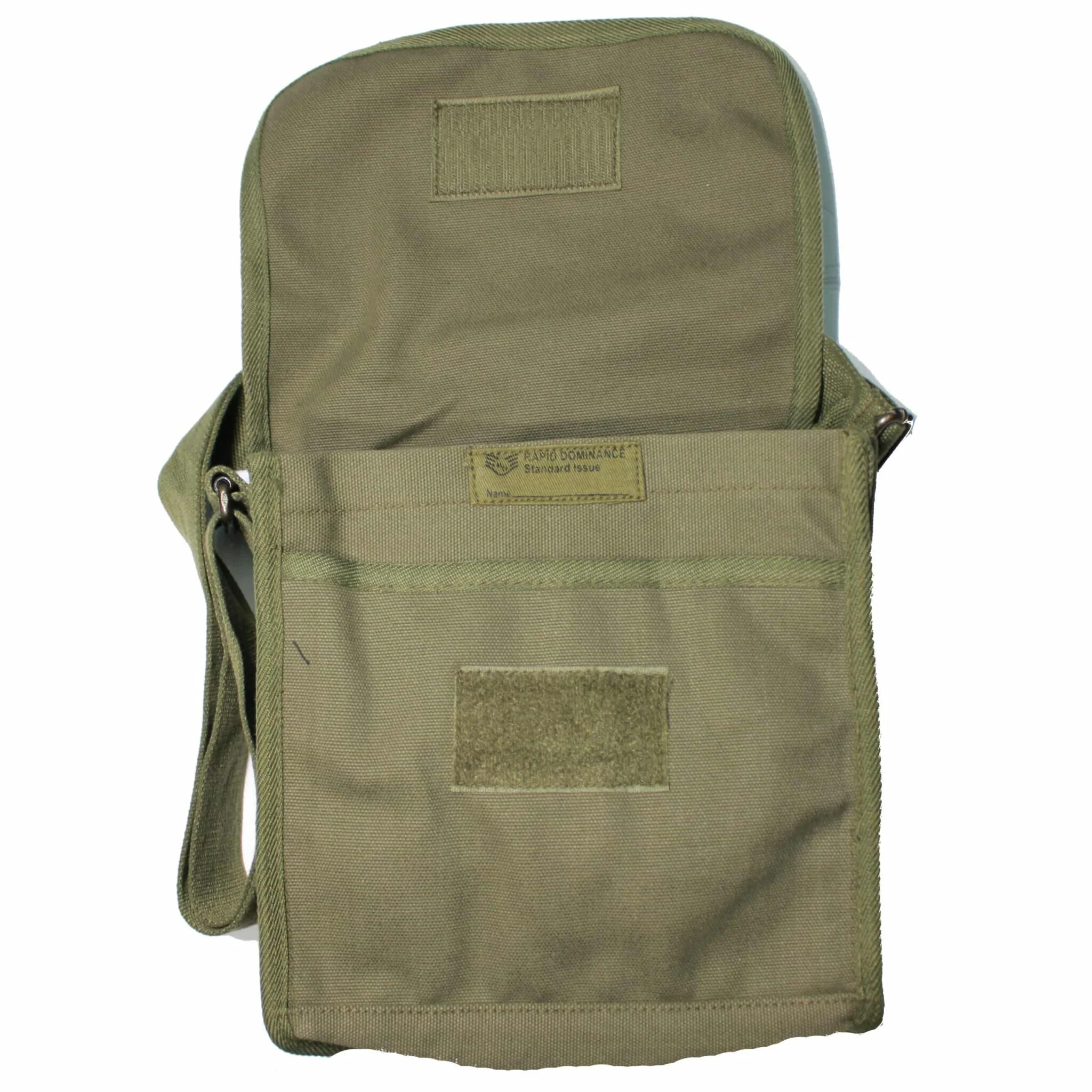 Olive Military Field Messenger Bag - Image 4