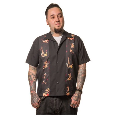 Multi Pinup Bowling Shirt by Steady Clothing - Image 3