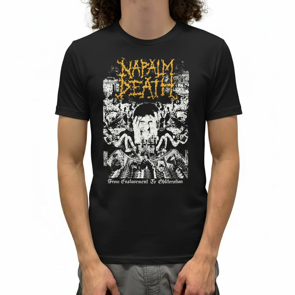 Napalm Death From Enslavement to Obliteration T-Shirt - Image 2