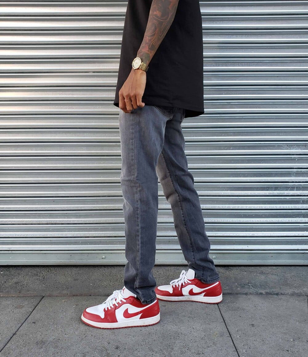 Faded Charcoal Skinny Jeans by Neo Blue - Image 2