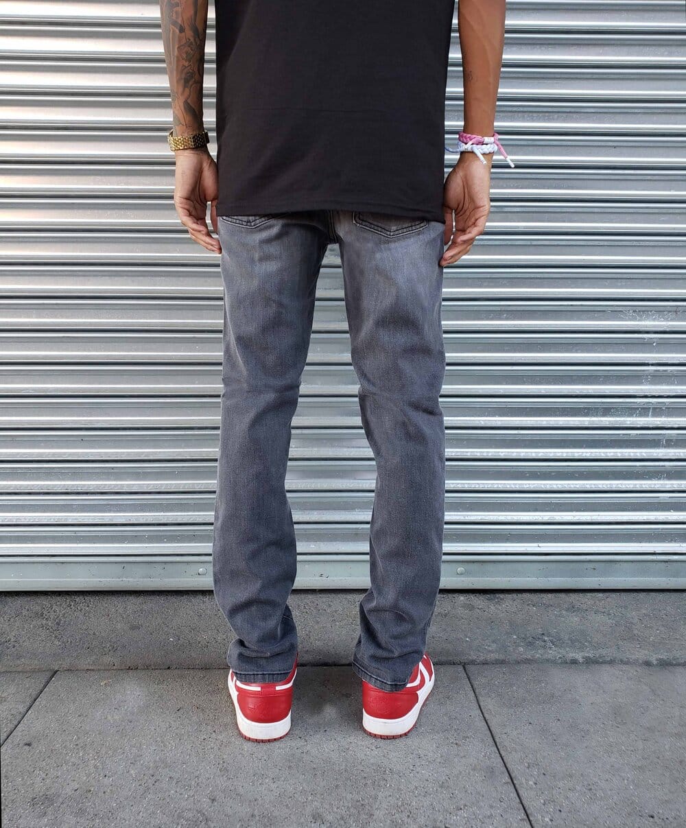 Faded Charcoal Skinny Jeans by Neo Blue - Image 3