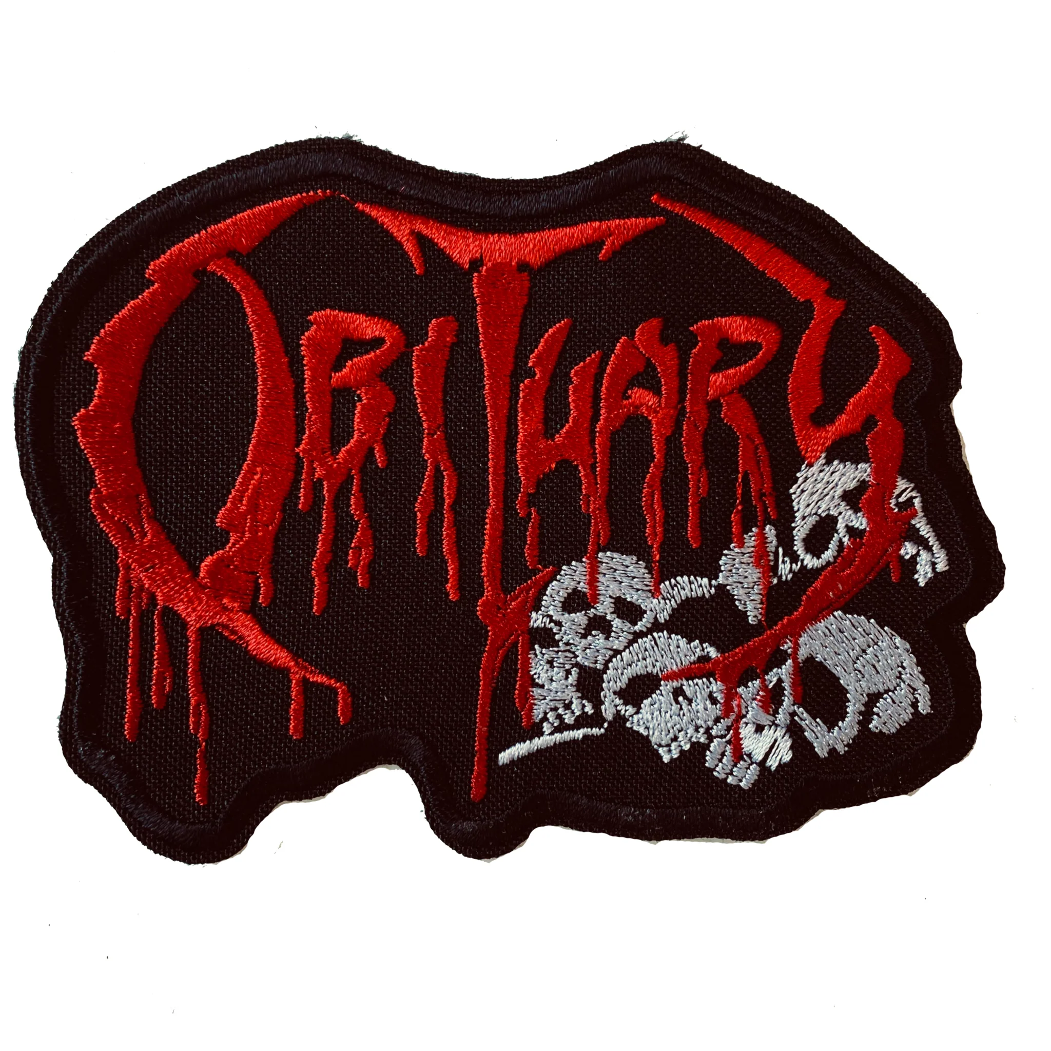 Obituary Skulls Embroidered Patch