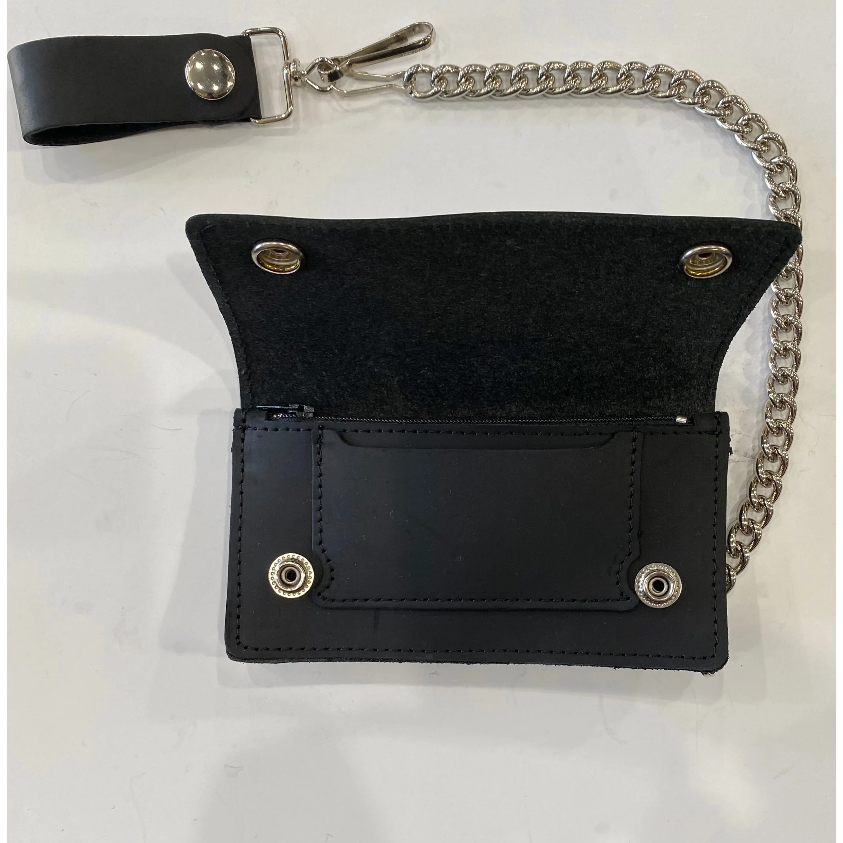 6” Oil Tanned Biker Wallet w/ Chain - Image 2