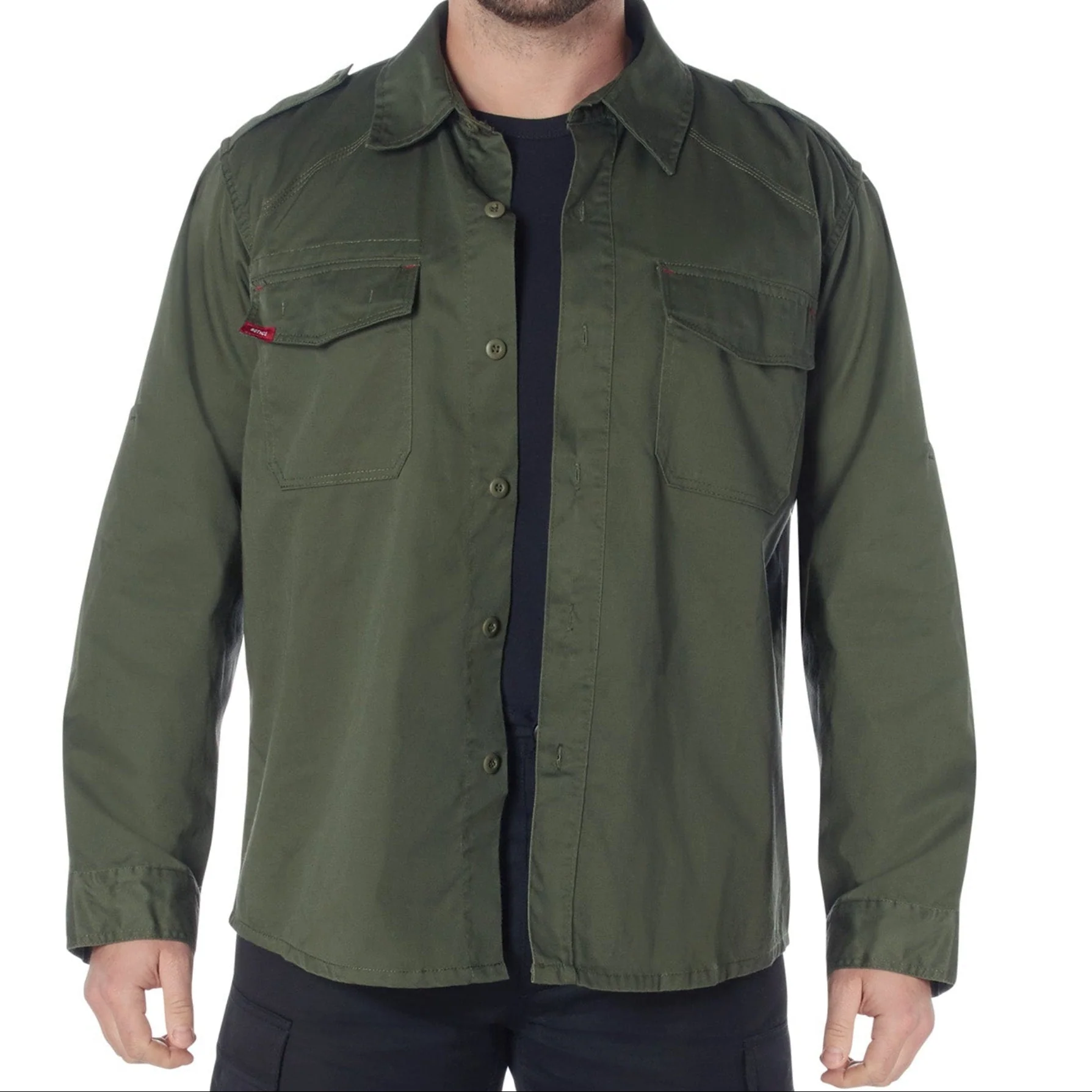 Olive Fatigue Shirt - Image 4
