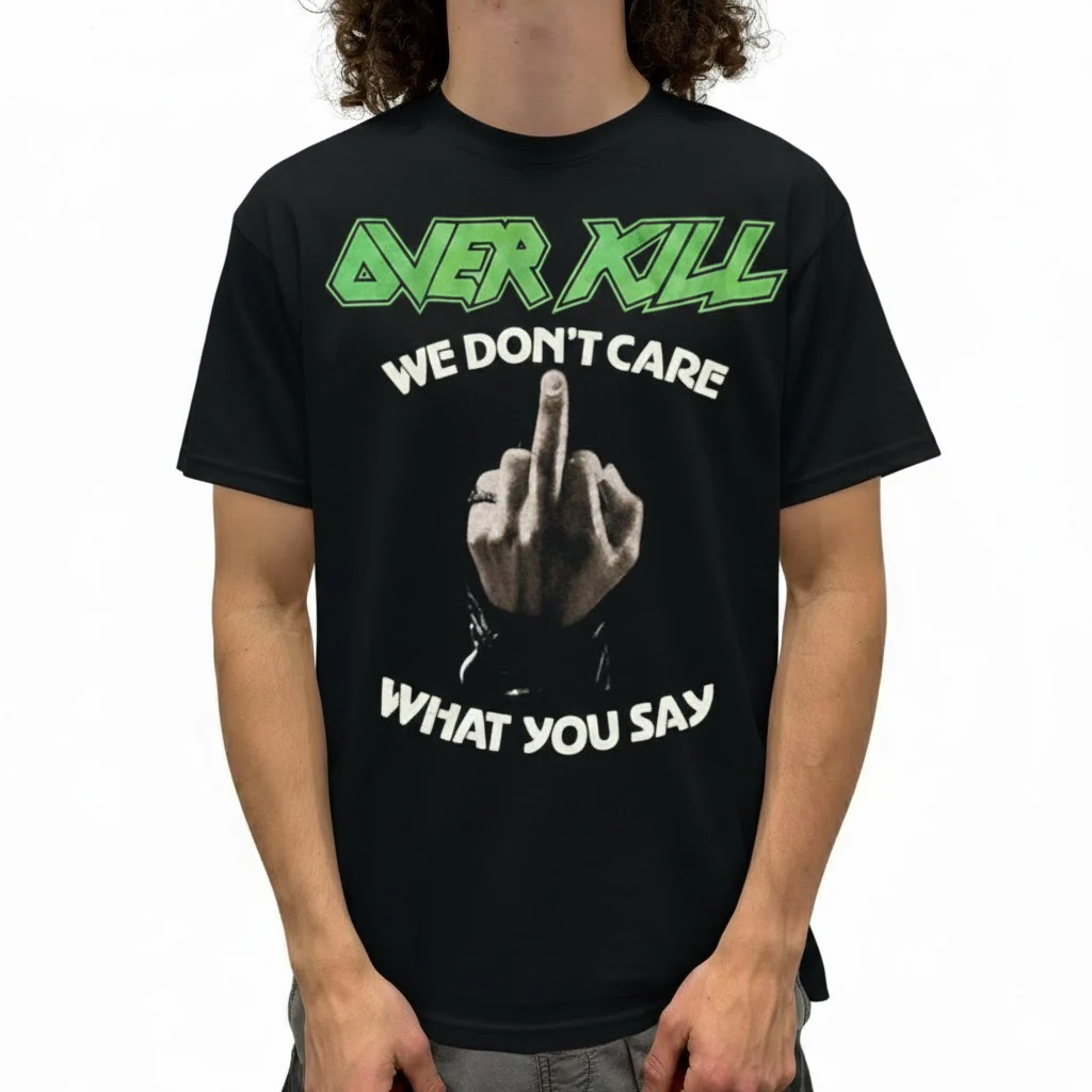 Overkill We Dont Care T-Shirt - Image 3