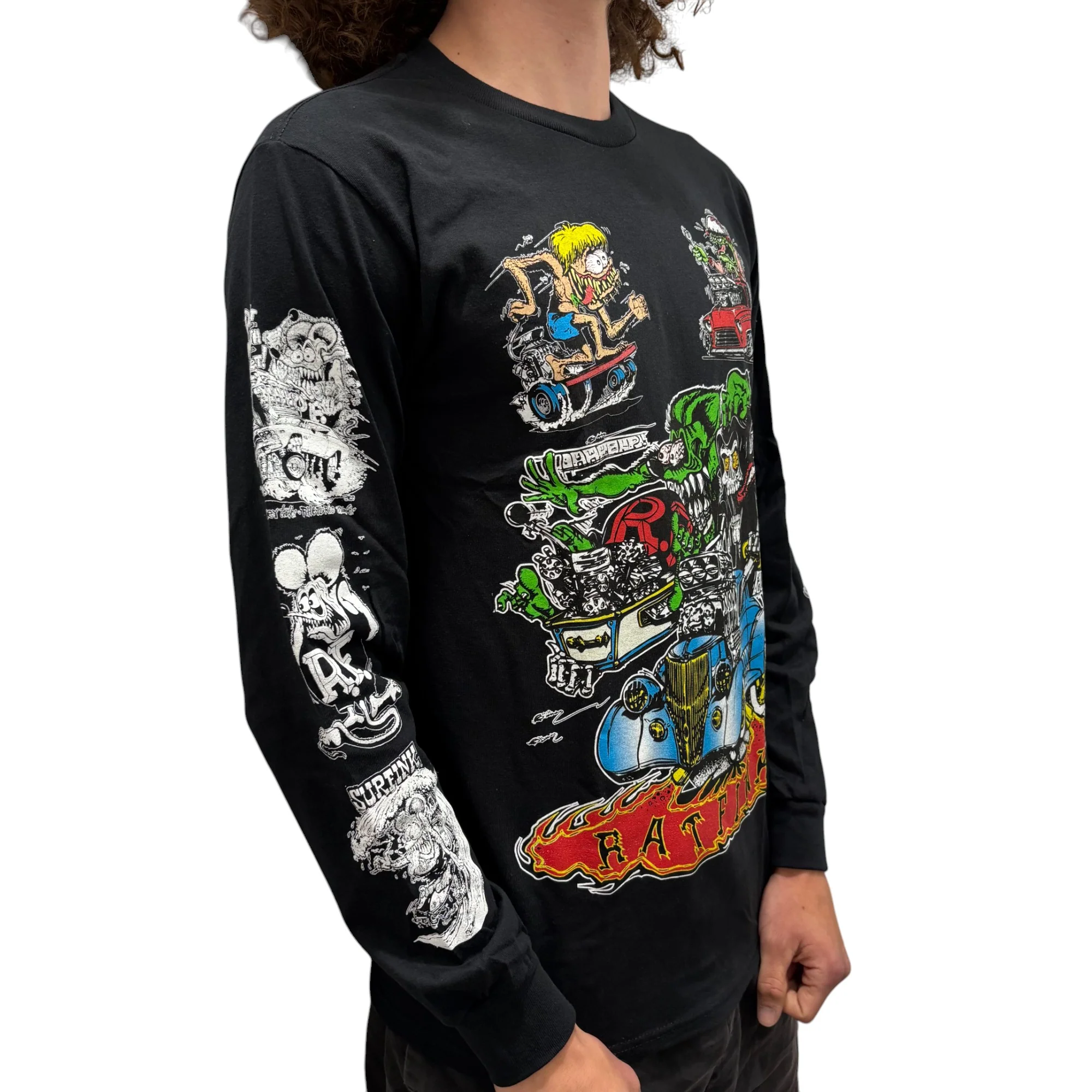 Rat Fink Collage Long Sleeve Shirt - Image 4