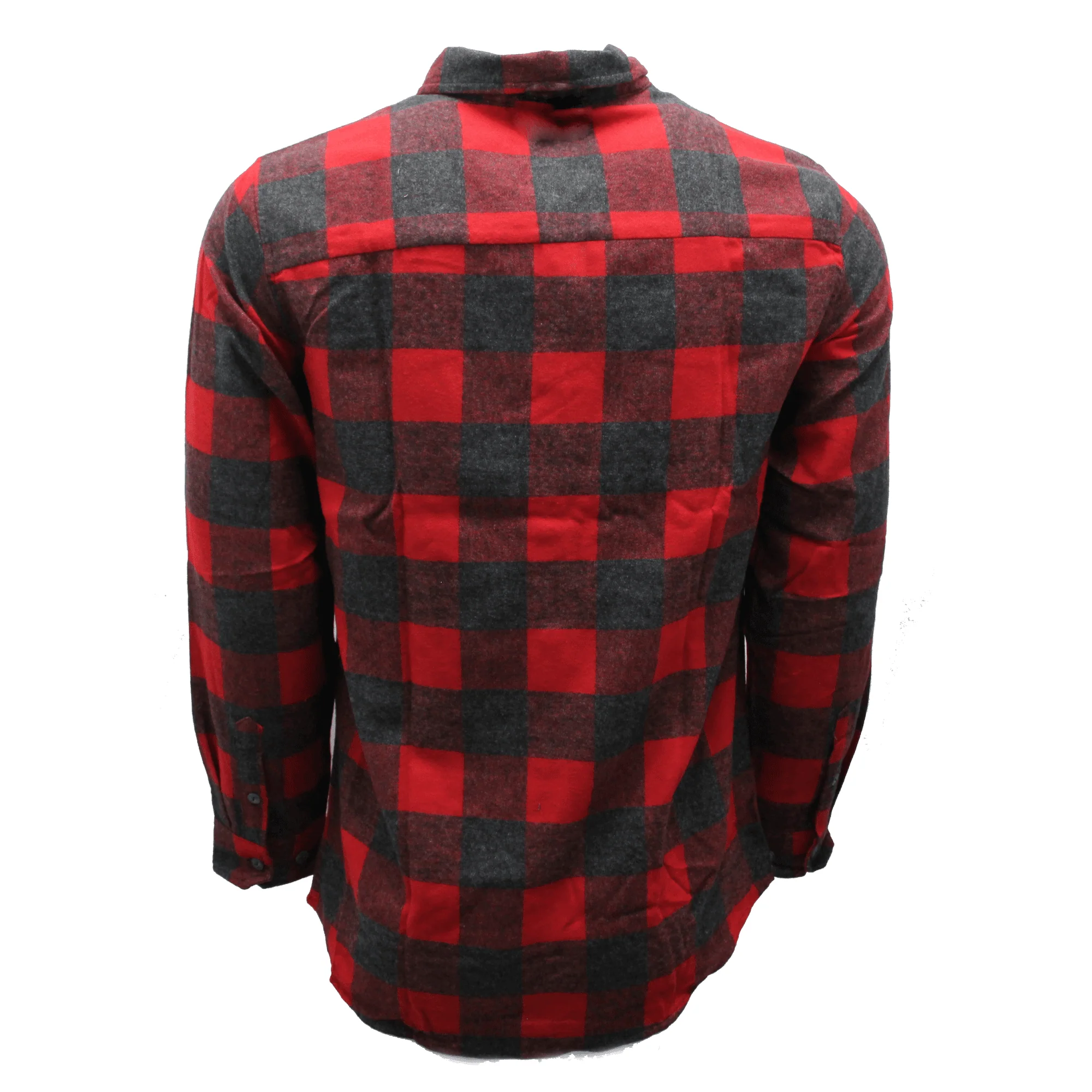 Red and Charcoal Plaid Flannel - Image 2