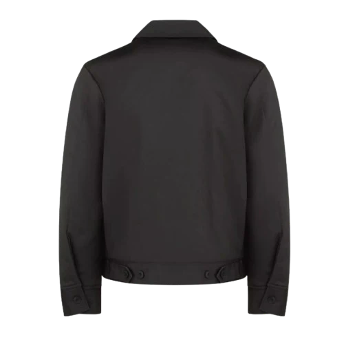 Men's Twill Quilted Workwear Black Jacket - Image 4