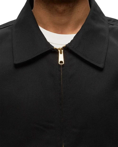 Men's Twill Quilted Workwear Black Jacket - Image 5