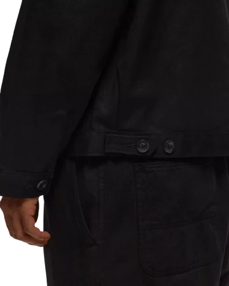 Men's Twill Quilted Workwear Black Jacket - Image 6
