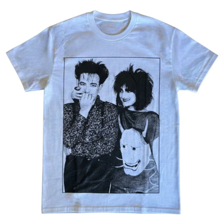 Robert Smith And Siouxsie White T-Shirt