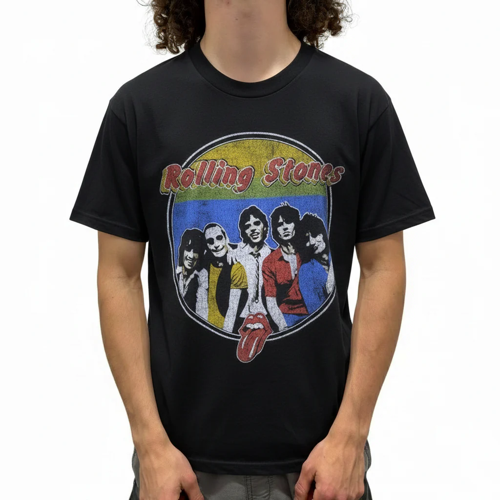 Rolling Stones Distressed Group Photo T-Shirt - Image 2