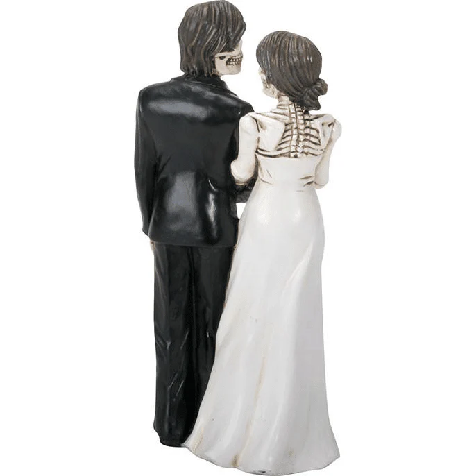 Skeleton Wedding Couple Figurine - Image 2