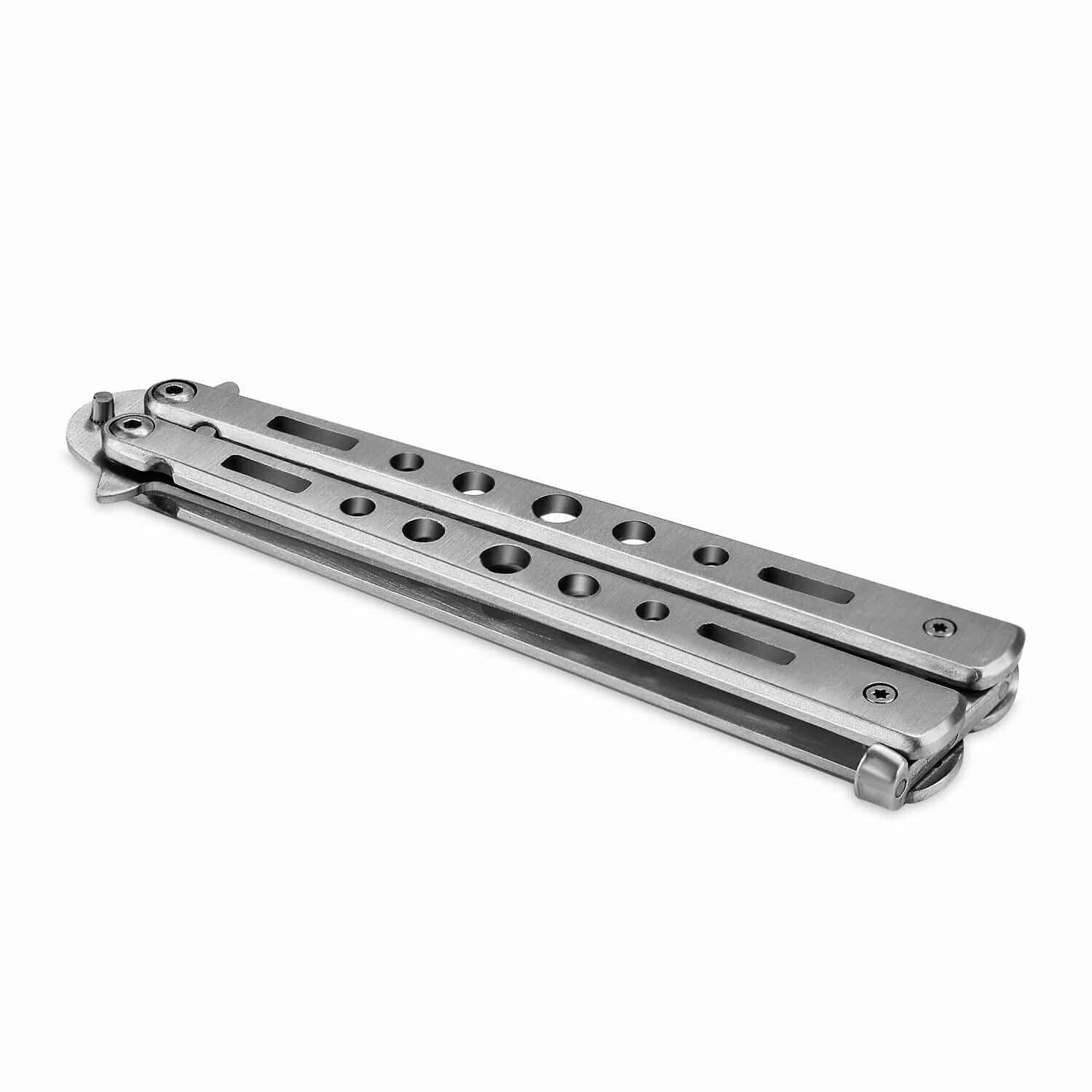 Novelty Stainless Steel Balisong Hair Comb - Image 2