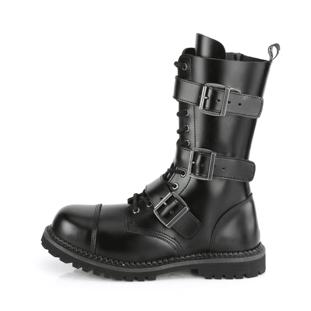 Demonia Steel Toe Combat Boot Riot-12 - Image 2