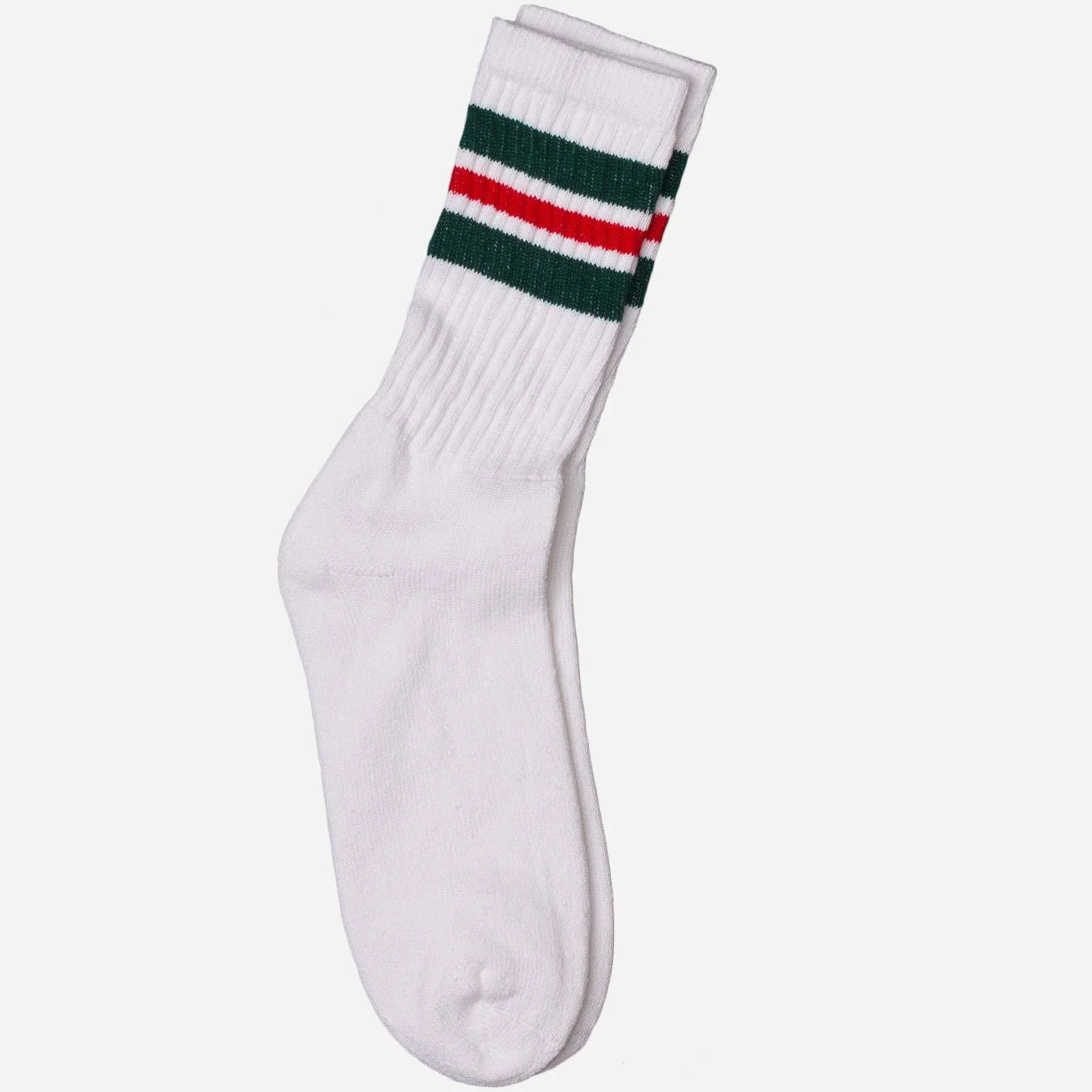 Striped White Tube Socks - Image 3