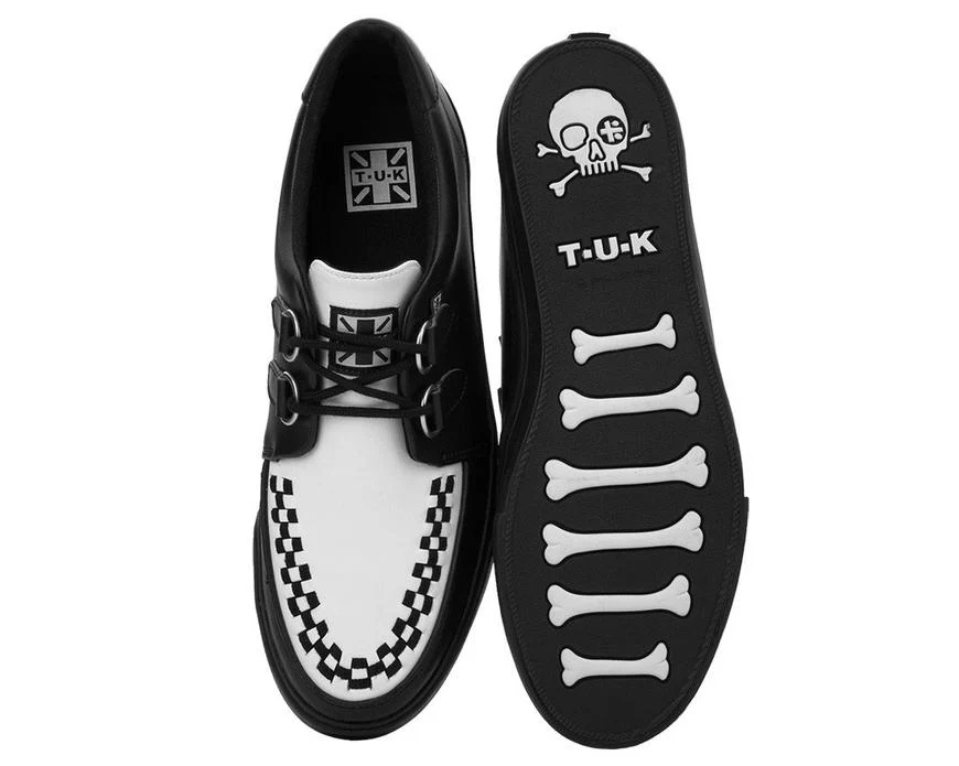 TUK Black and White Sneaker Creeper A9180 - Image 4