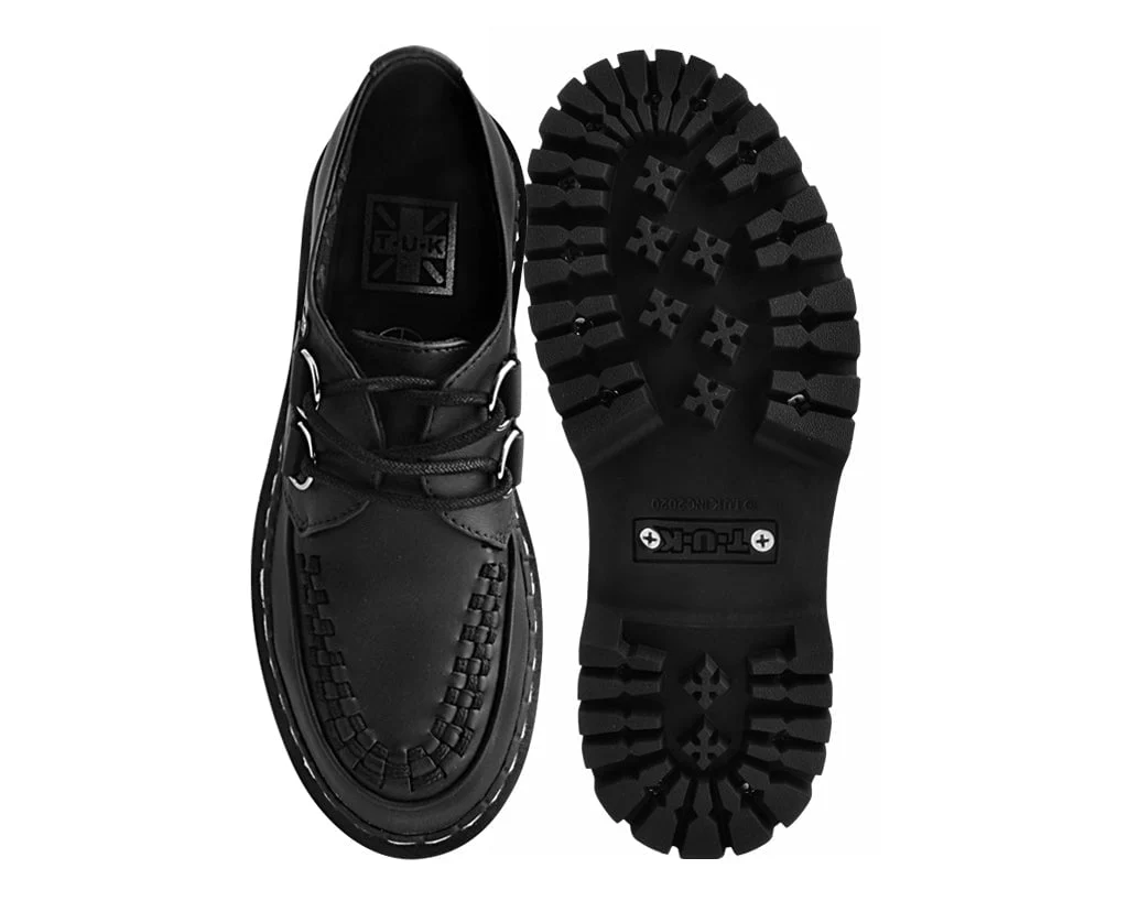TUK Black Leather Double Decker Creeper - Image 4
