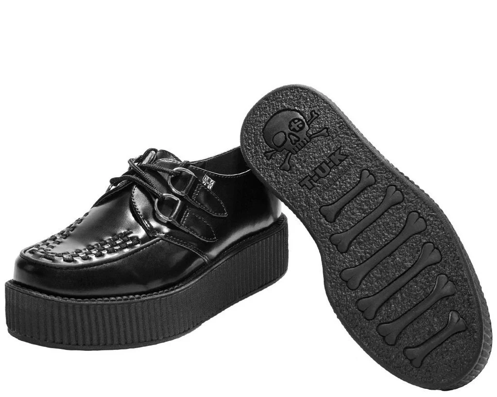 TUK Black Leather Mondo Creeper V6802 - Image 3