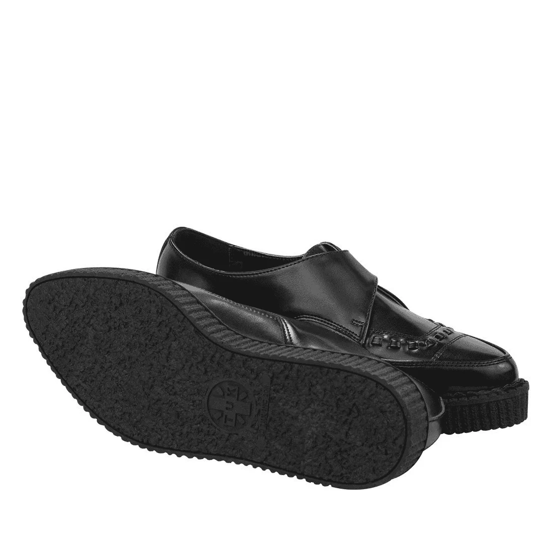 TUK Black Leather Pointed Creeper A8520 - Image 3