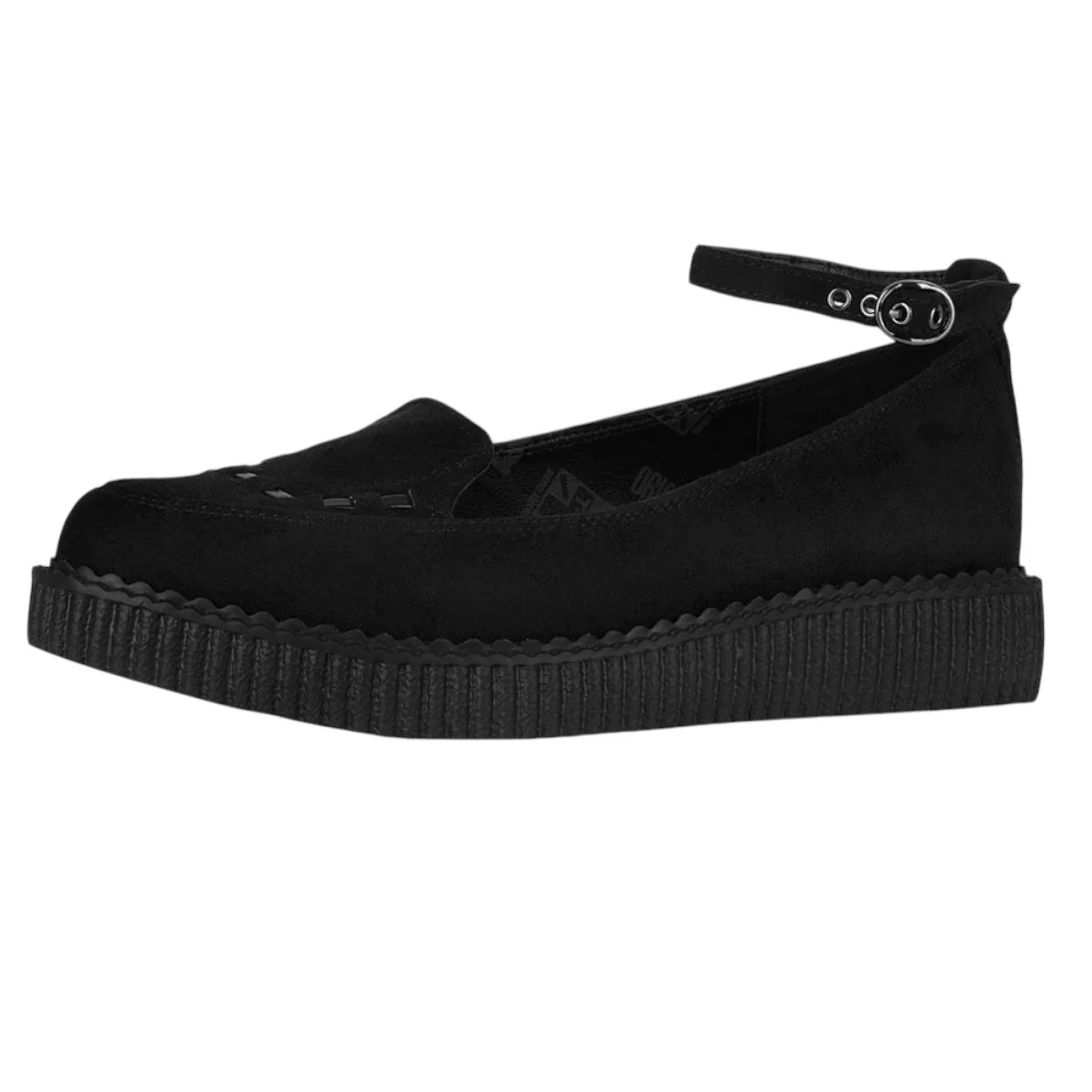 TUK Black Pointed Interlace Ballet Strap Creeper A3418l - Image 2