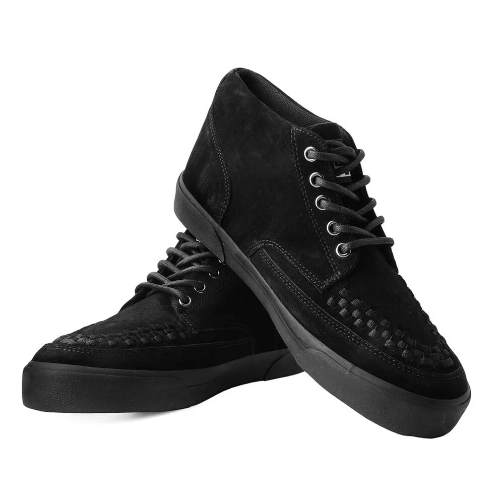 TUK Black Suede 5-Eye Creeper Sneaker A3153 - Image 2