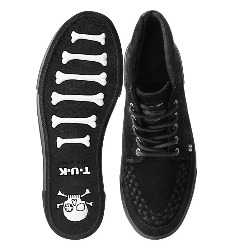 TUK Black Suede 5-Eye Creeper Sneaker A3153 - Image 4
