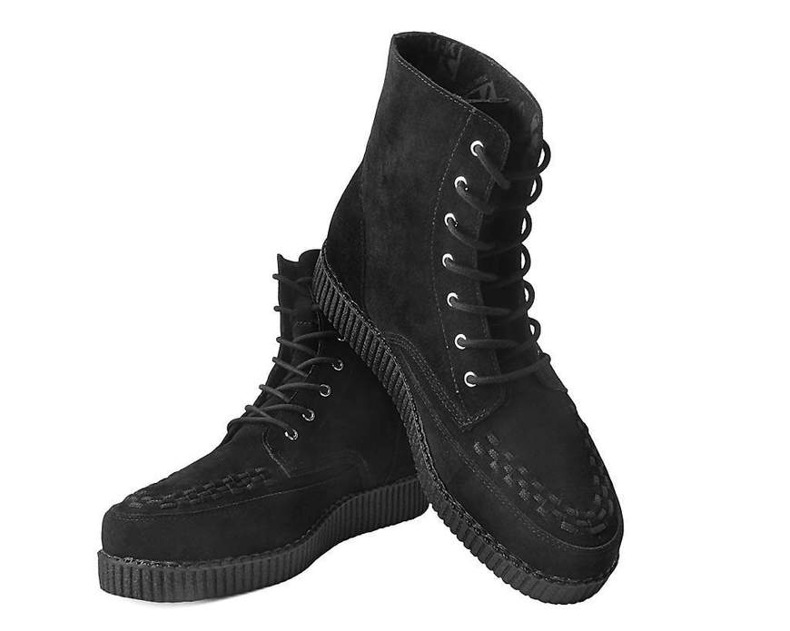 TUK Black Suede Creeper Boot - Image 3
