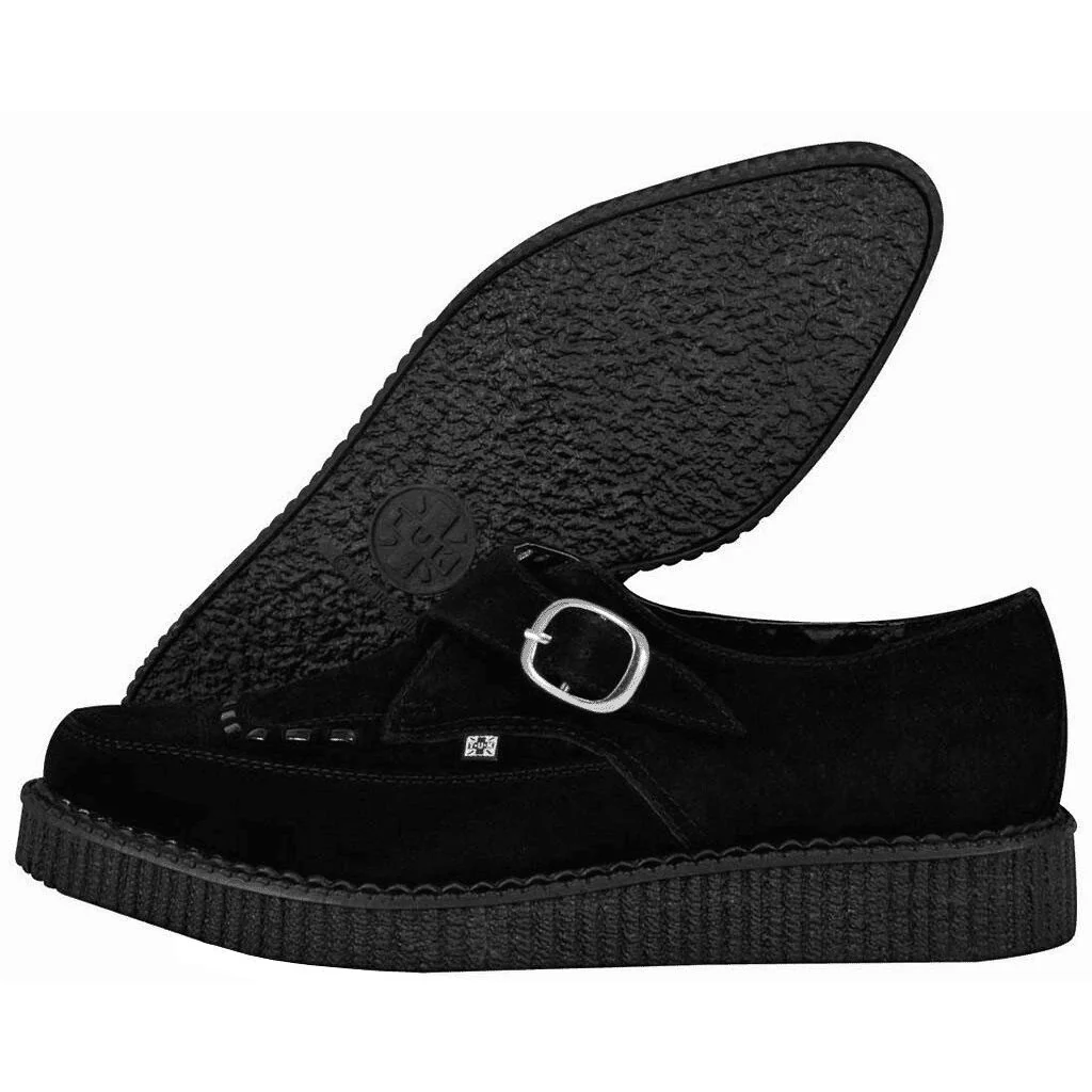 TUK Black Suede Pointed Creeper A8139 - Image 3
