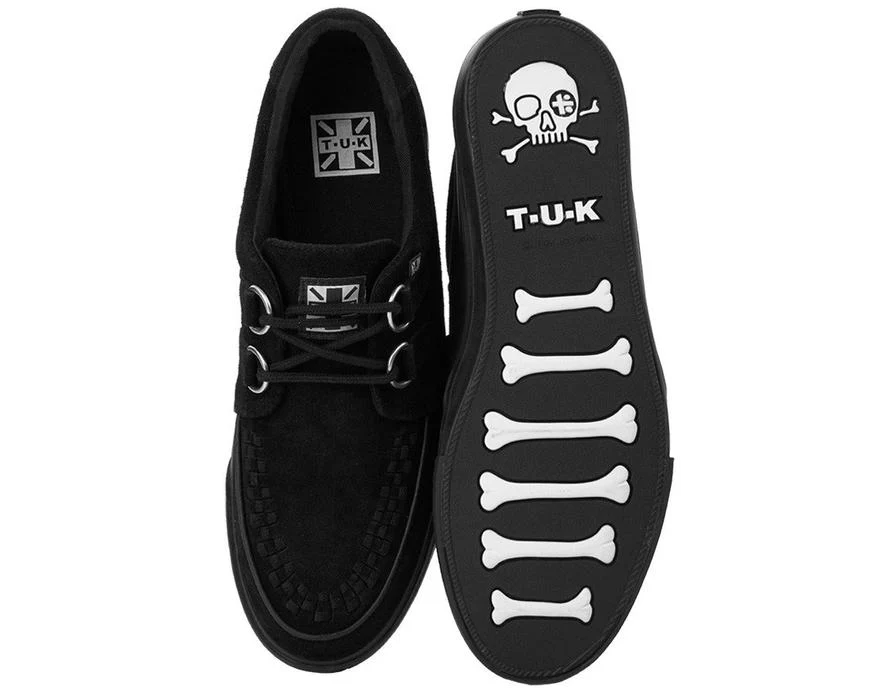 TUK Black Suede Sneaker Creeper A9178 - Image 4