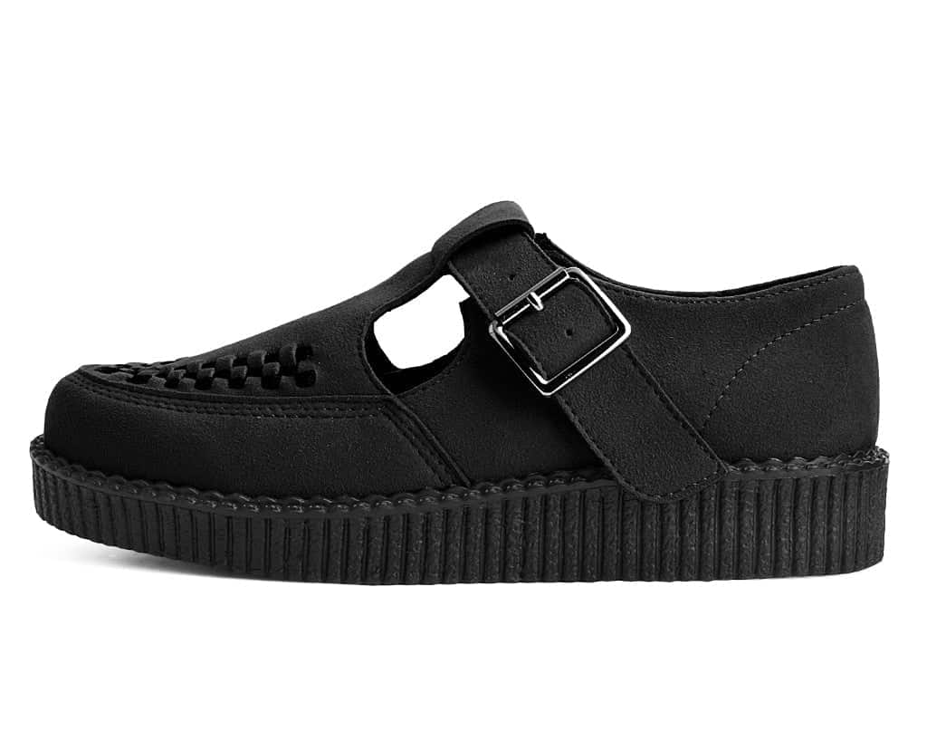 TUK Black T-Strap Mary Jane Creeper F9954 - Image 3
