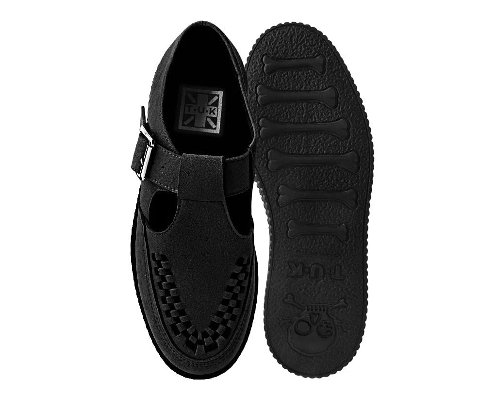 TUK Black T-Strap Mary Jane Creeper F9954 - Image 4