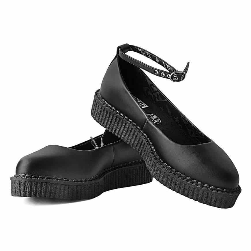TUK Black Vegan Ballet Creeper A9729 - Image 2